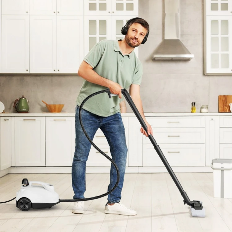 Myjka parowa podłogowa z akcesoriami – parownica do domu 1500W