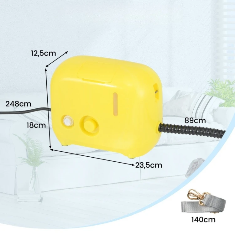Myjka parowa ręczna 1600W - myjka parowa do domu bez chemii
