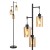Lampa podłogowa z 3 wiszącymi kloszami