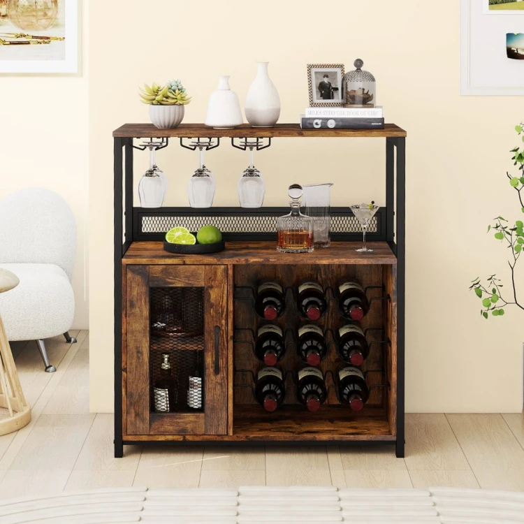 Szafka na wino z miejscem na butelki