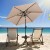 Parasol ogrodowy 230 cm z oświetleniem LED i korbką brązowy