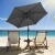 Parasol ogrodowy 230 cm z oświetleniem LED i korbką szary