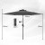 Parasol ogrodowy 230 cm z oświetleniem LED i korbką szary