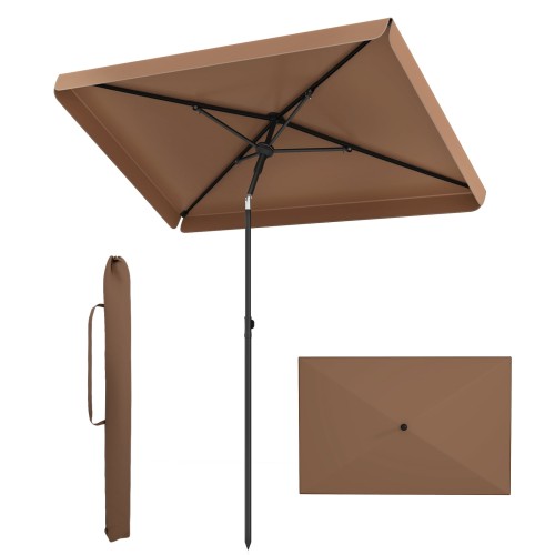 Parasol ogrodowy prostokątny 200x150 cm - składany z pokrowcem