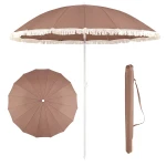 Parasol plażowy z frędzlami 160 cm - składany z pokrowcem