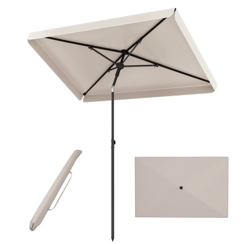 Parasol ogrodowy prostokątny 200x150 cm - składany z pokrowcem