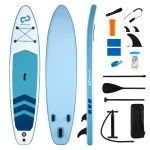 Dmuchana deska SUP stand up paddle niebieska - komplet 