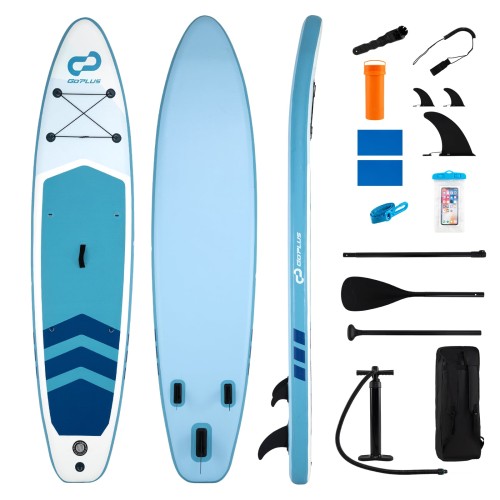 Dmuchana deska SUP stand up paddle niebieska - komplet