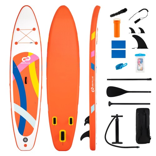 Dmuchana deska SUP stand up paddle pomarańczowa - komplet