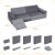 10-częściowa modułowa sofa dla dzieci