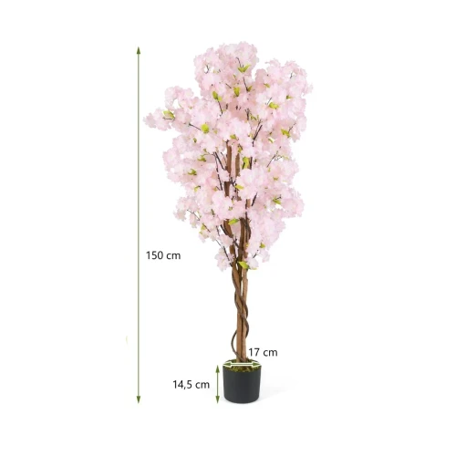 Sztuczna ozdobna wiśnia 150 cm 2 szt