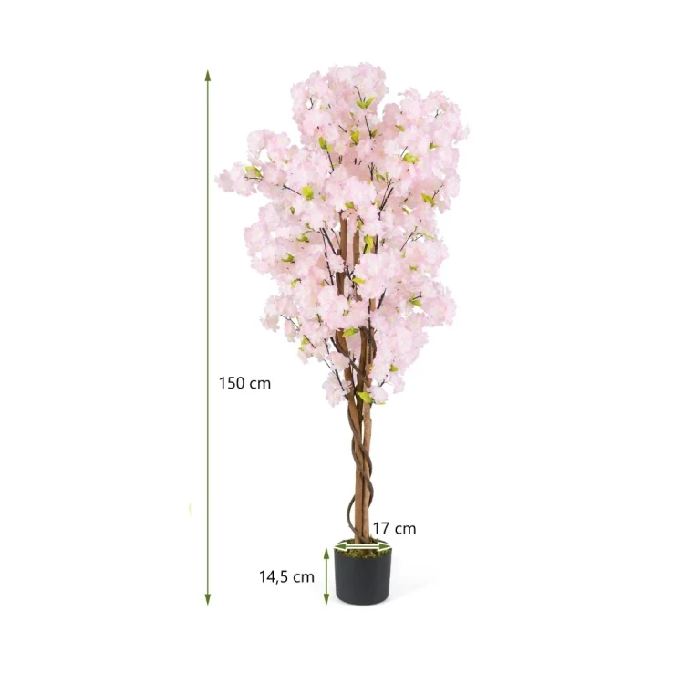 Sztuczna ozdobna wiśnia 150 cm 2 szt