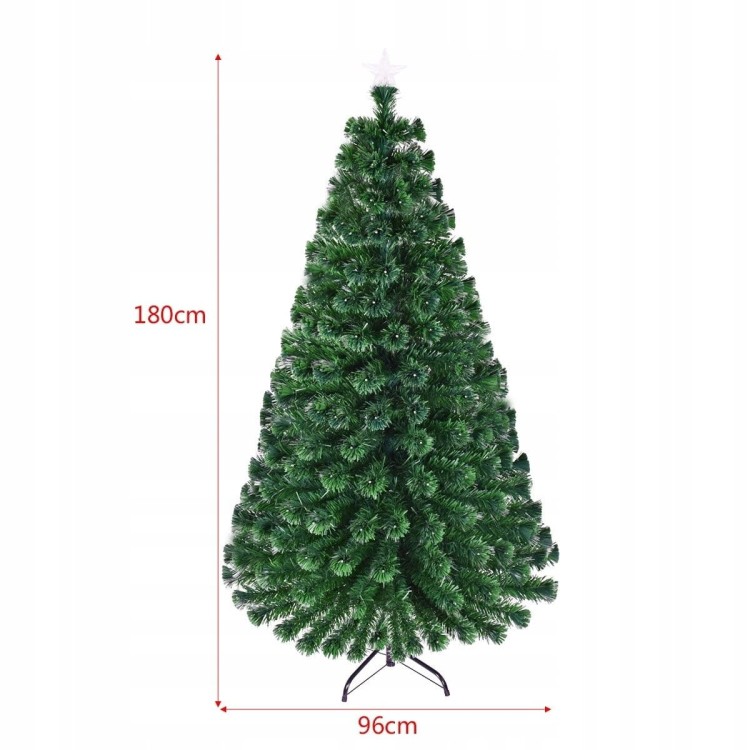 Sztuczna choinka świąteczna 180cm ze światami LED