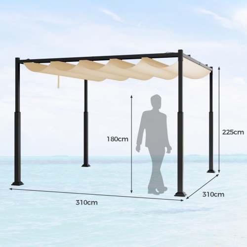 Pergola z rozsuwanym dachem