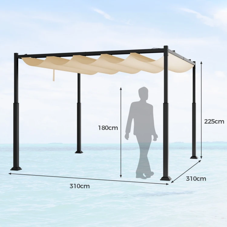 Pergola z rozsuwanym dachem