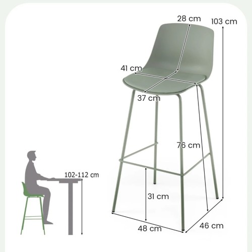 Komplet hokerów do jadalni 4 szt