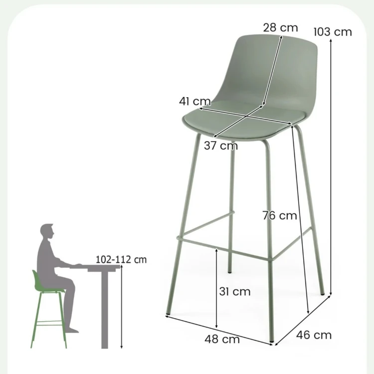 Komplet hokerów do jadalni 4 szt