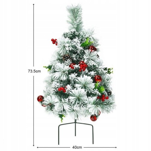 Sztuczna mini choinka z lampkami LED 60cm zestaw 2 szt.