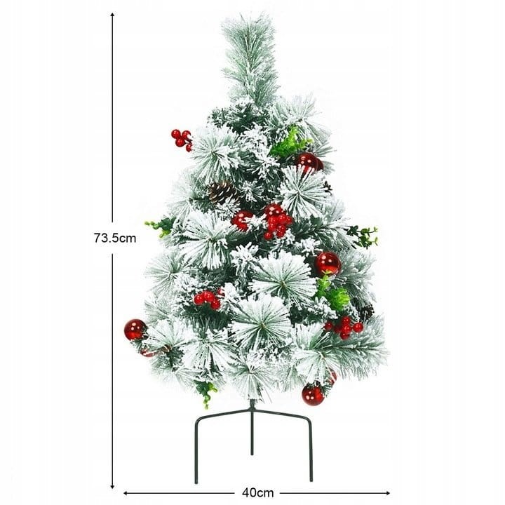 Sztuczna mini choinka z lampkami LED 60cm zestaw 2 szt.