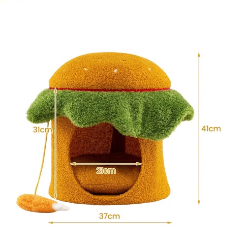 Domek dla  kota w kształcie hamburgera