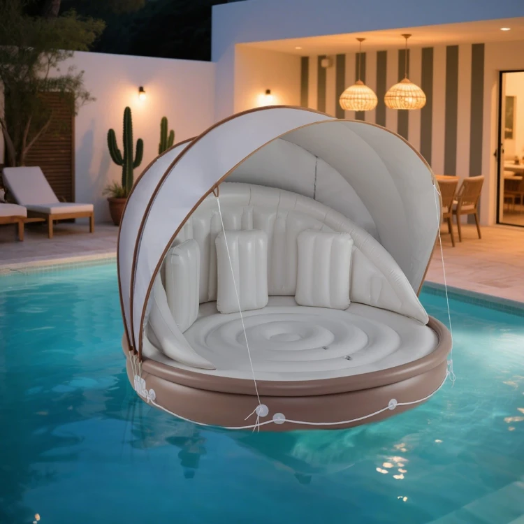 Nadmuchiwana sofa kąpielowa ze składanym dachem