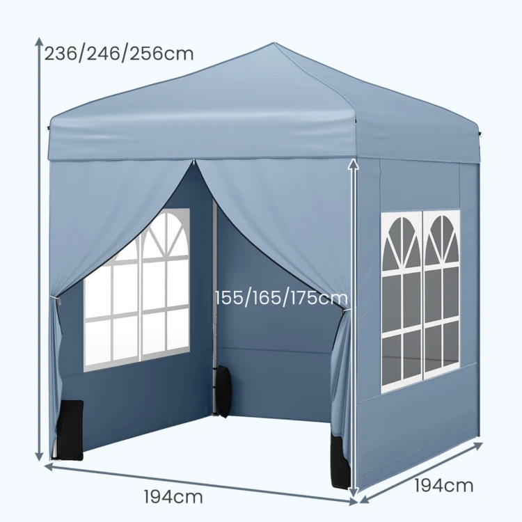 Pawilon ogrodowy ze zdejmowanymi ścianami 200 x 200 cm
