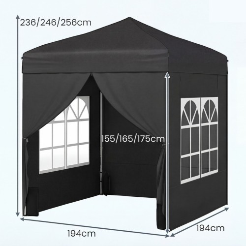 Pawilon ogrodowy ze zdejmowanymi ścianami 200 x 200 cm