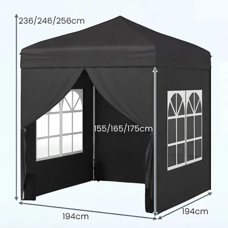 Pawilon ogrodowy ze zdejmowanymi ścianami 200 x 200 cm