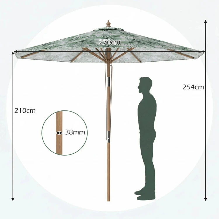 Parasol ogrodowy z regulacją kąta nachylenia