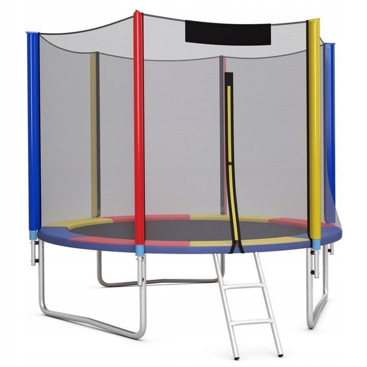 Trampolina dla dzieci z siatką i klapą 244 cm