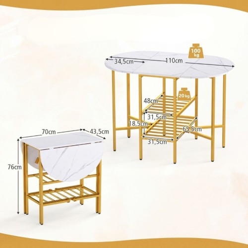 Składany stół jadalniany dla 4 osób