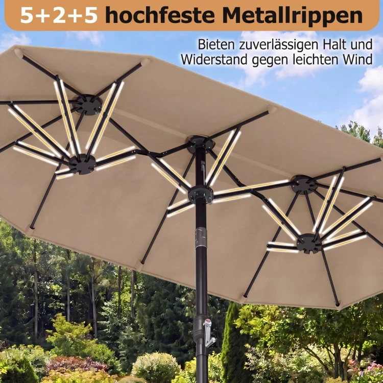 Podwójny parasol ogrodowy
