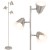 Lampa podłogowa z 3 kloszami 163 cm