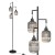 Lampa podłogowa z 3 abażurami czarna