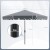 Parasol ogrodowy z korbą i falbaną 300 cm