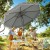 Parasol ogrodowy z korbą i falbaną 300 cm