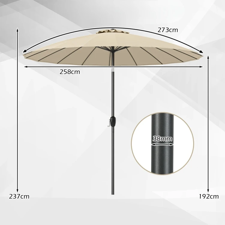 Parasol ogrodowy z korbką