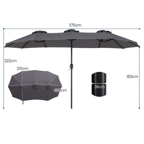 Szeroki parasol ogrodowy
