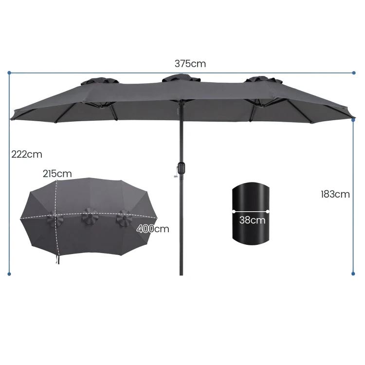 Szeroki parasol ogrodowy