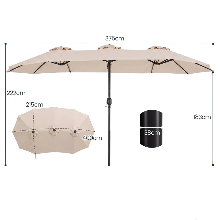 Szeroki parasol ogrodowy