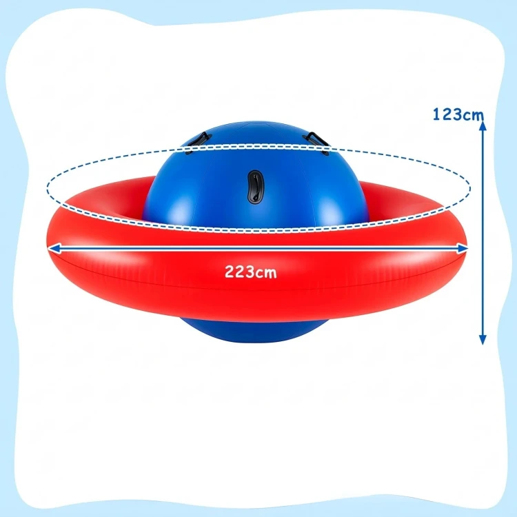 Dmuchany bujak dla dzieci 223 x 123 cm czerwono niebieski