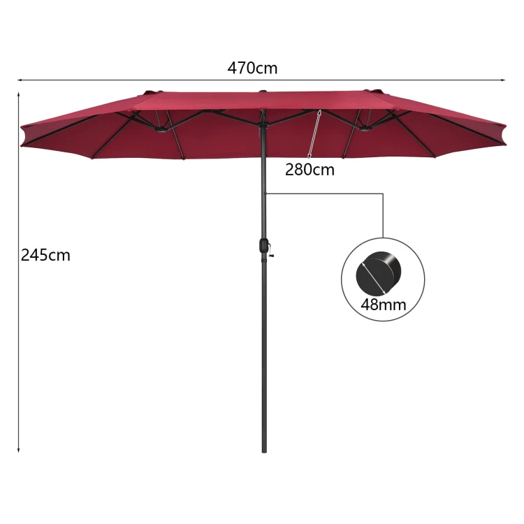 Podwójny parasol ogrodowy