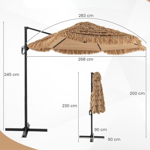 Parasol ogrodowy z wysięgnikiem