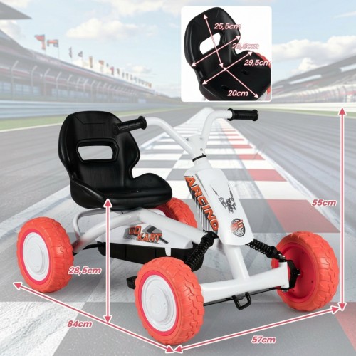 Gokart dziecięcy na pedały z regulowanym siedziskiem