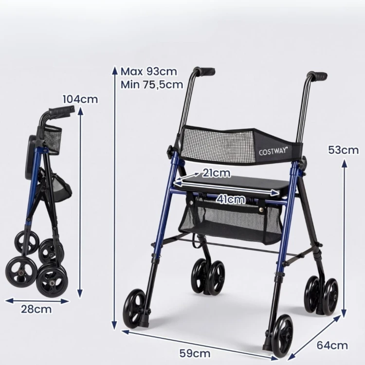 Składany rollator dla seniorów