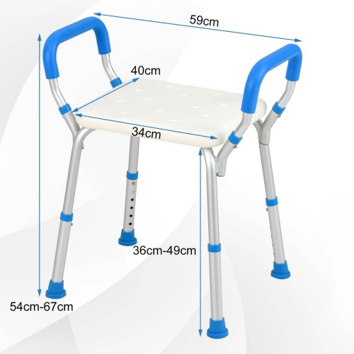 Taboret prysznicowy z regulacją wysokości