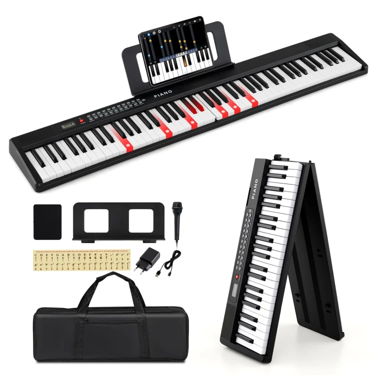 Składany 88-klawiszowy keyboard z 3 trybami nauki