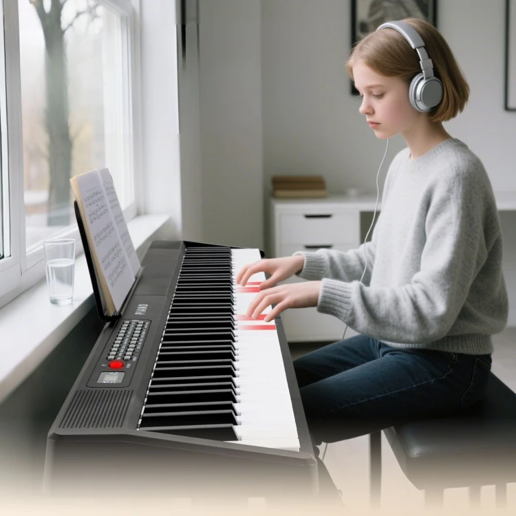 Składany 88-klawiszowy keyboard z 3 trybami nauki