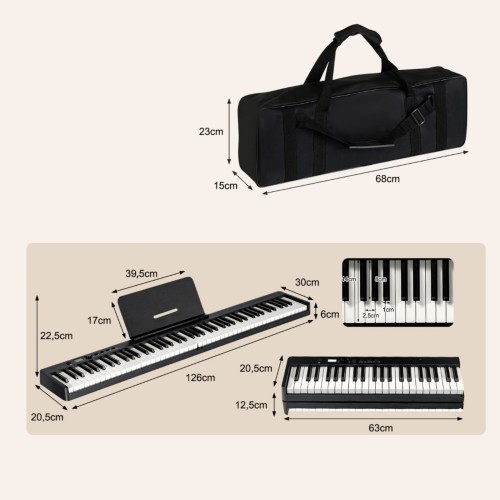 Składany 88-klawiszowy keyboard