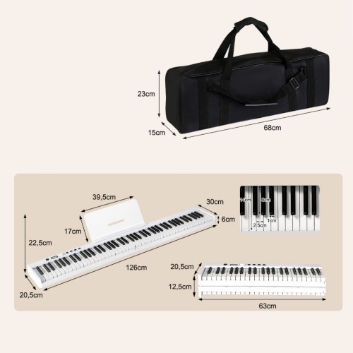 Składany 88-klawiszowy keyboard
